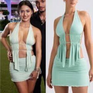 Oh Polly Mint Green Halter Top
